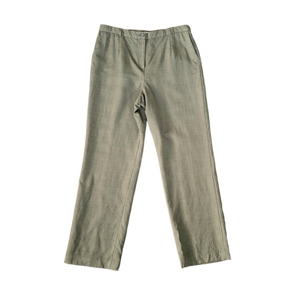 Vtg Pendleton Virgin Wool Straight Leg Lined Dress Pants Trousers Size 14 Olive - Picture 1 of 10